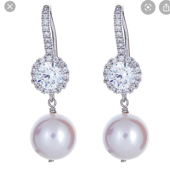 David Tutera Jewelry - BNWT DAVID TUTERA ETERNITY PEARL DROP EARRINGS